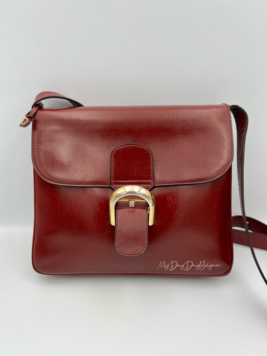Delvaux Brillant Festival 1971 box calf leather in burgundy