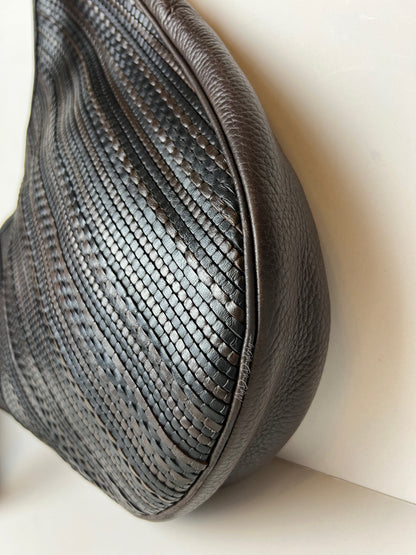 Delvaux Vintage Crossbody / Shoulder Bag Black / Brown 2000