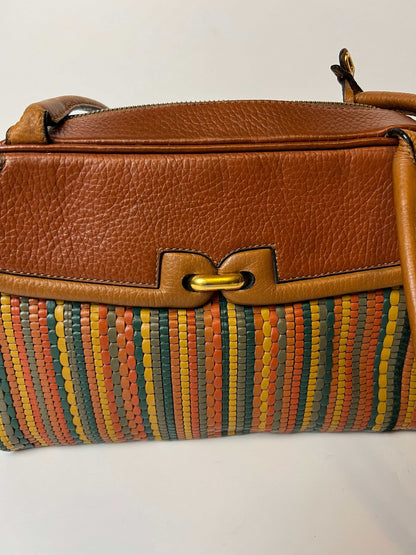 Delvaux Vintage Crossbody / Shoulder Bag Orange - Multicolour 1990's