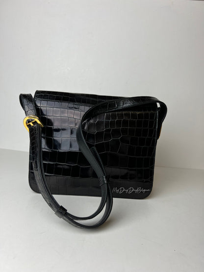 Delvaux Bourgogne crossbody bag crocodile 1976