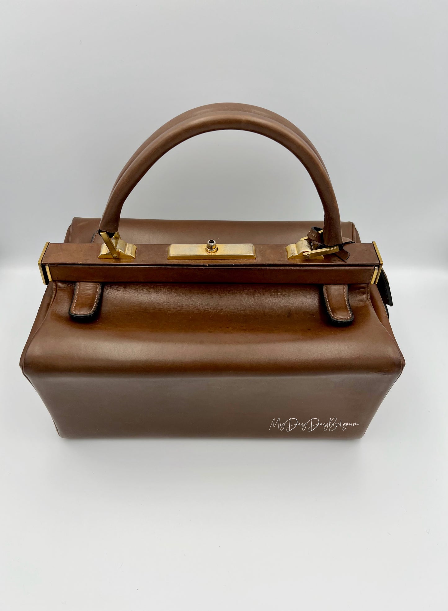 Delvaux Vintage "Doctor Bag" Top Handle brown 1962