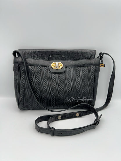 Vintage Delvaux toile de cuir 1992 MM