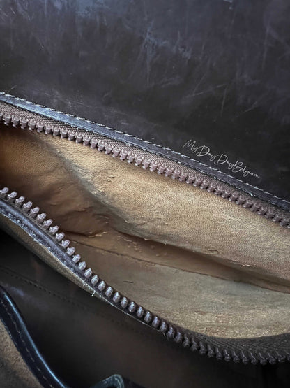 Delvaux Brillant Top Handle Brown 1970's