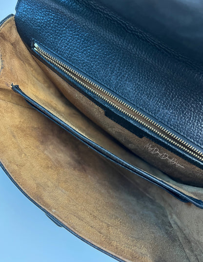 Delvaux Vintage Crossbody / Shoulder Bag Black 1989