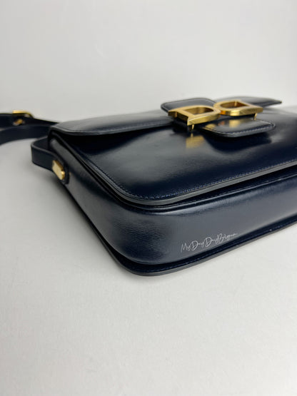 Delvaux Bourgogne Crossbody / Shoulder Bag Navy Blue 1976