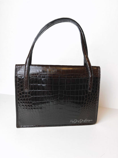 Delvaux Vintage Top Handle Brown 1973