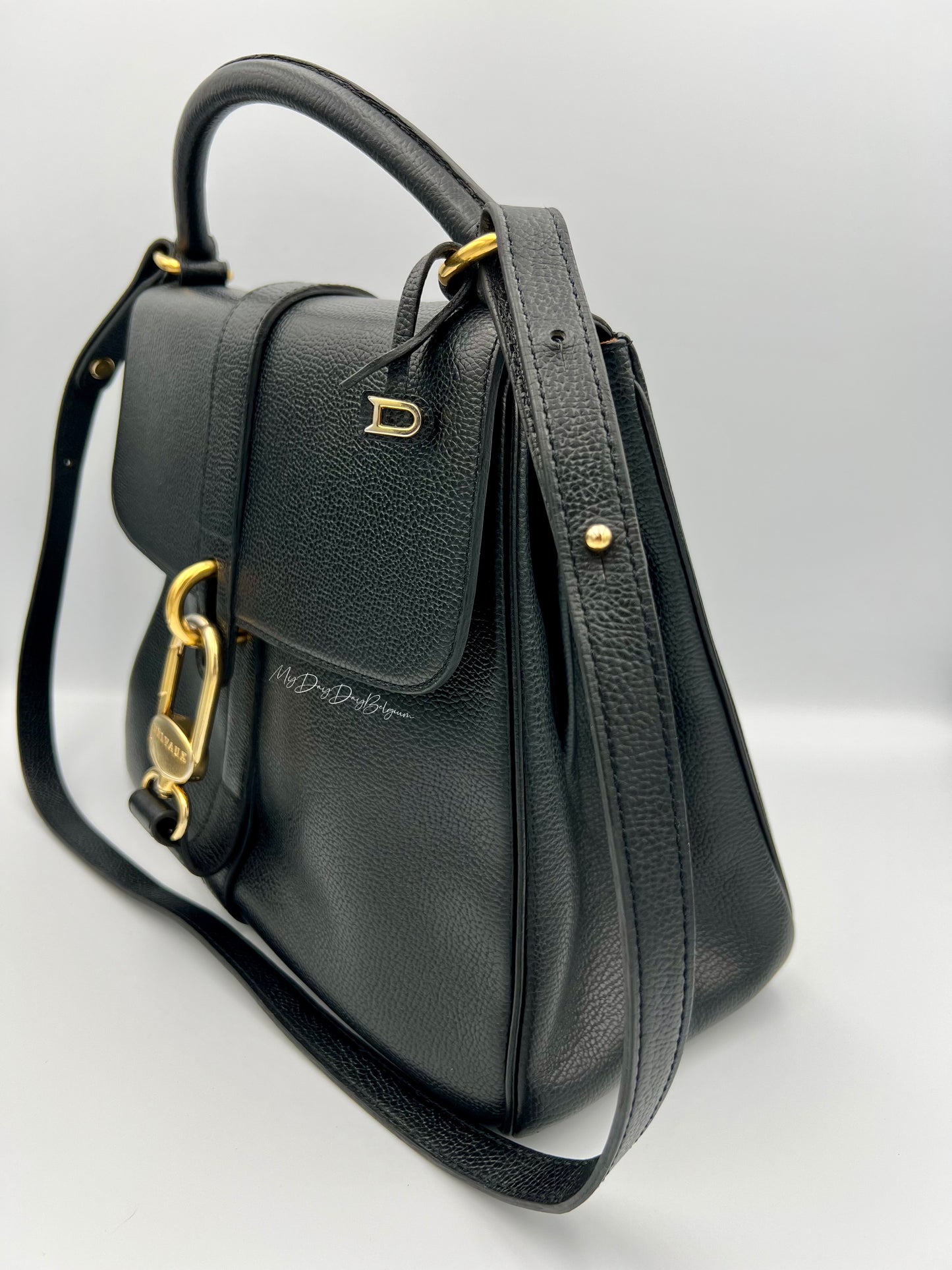 Delvaux Gin Fizz Crossbody / Shoulder Bag Black 1998