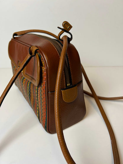 Delvaux Vintage Crossbody / Shoulder Bag Orange - Multicolour 1990's