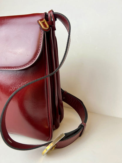 Delvaux Festival Crossbody / Shoulder Bag Burgundy Red 1971