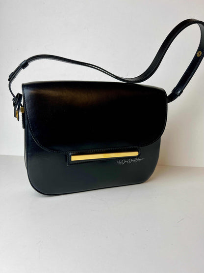 Delvaux Vintage Crossbody / Shoulder Bag Black 1980's