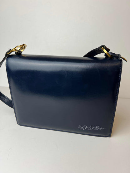 Delvaux Vintage Crossbody / Shoulder Bag Navy Blue 1972