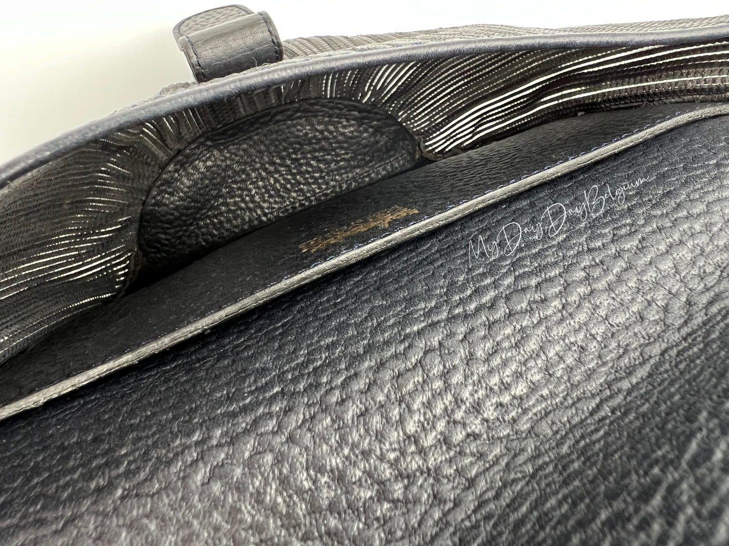 Vintage Delvaux toile de cuir crossbody