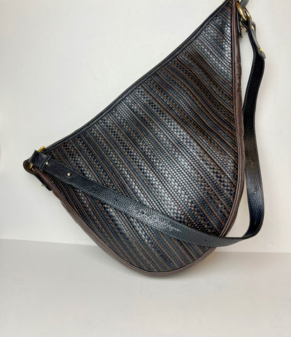 Delvaux Vintage Crossbody / Shoulder Bag Black / Brown 2000