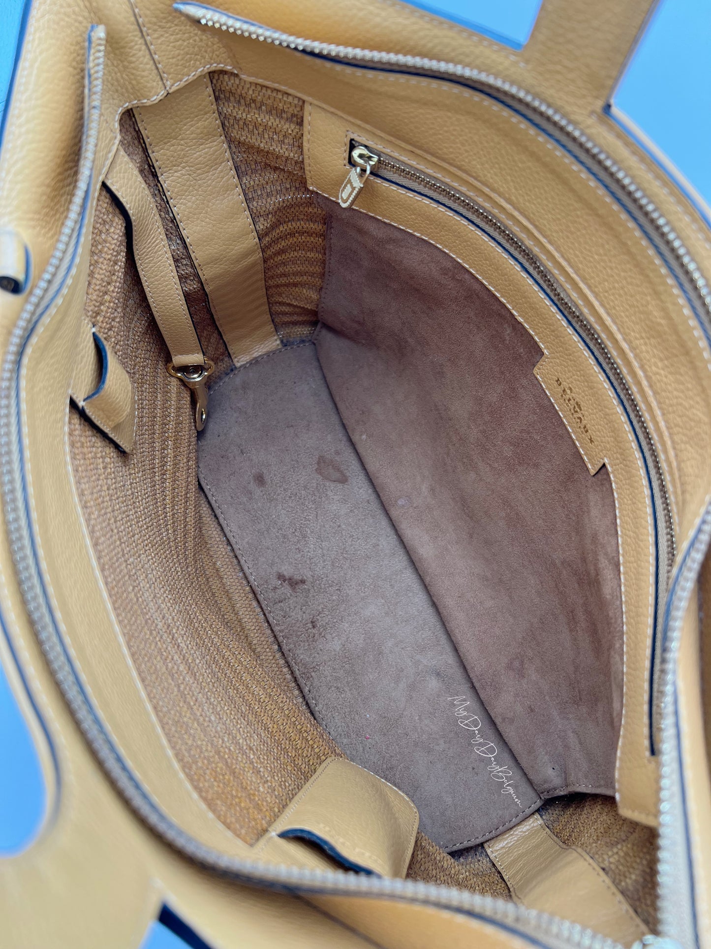 Delvaux toile de cuir top handle