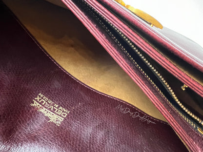 Delvaux Bourgogne Crossbody / Shoulder Bag Red 1976