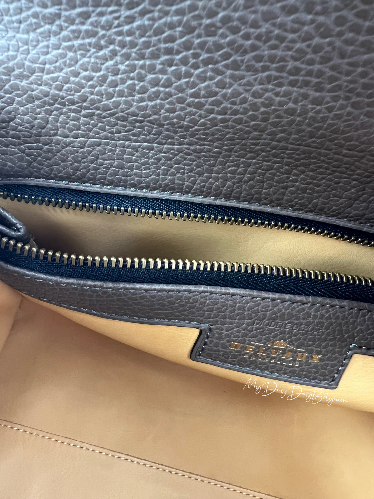 Vintage Delvaux Brillant in Taupe PM early 90s