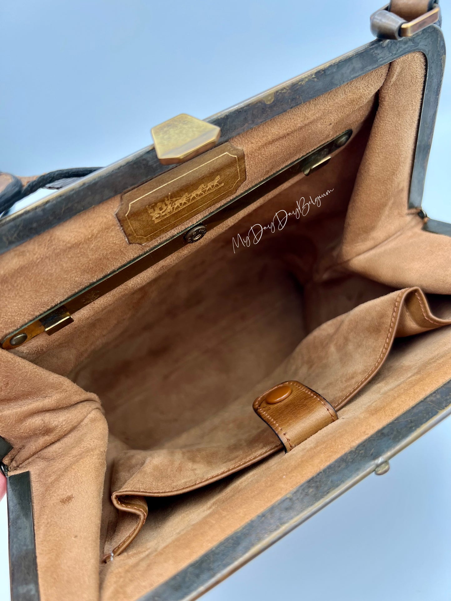 Vintage Delvaux top handle shoulder bag 1961