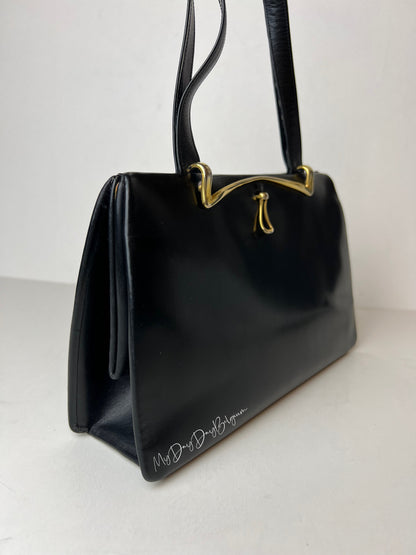 Delvaux Vintage Top Handle Black 1953