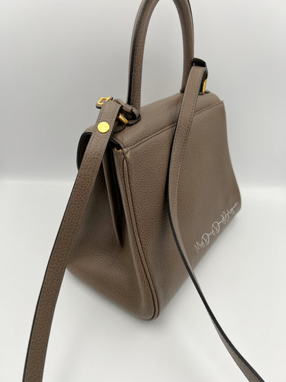 Vintage Delvaux Brillant in Taupe PM early 90s