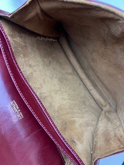Delvaux Festival Crossbody / Shoulder Bag Burgundy Red 1971