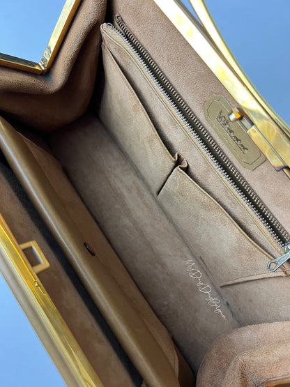 Delvaux Leadership + Wallet Top Handle Camel 1958