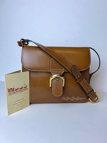 Delvaux Festival Crossbody / Shoulder Bag Camel 1982