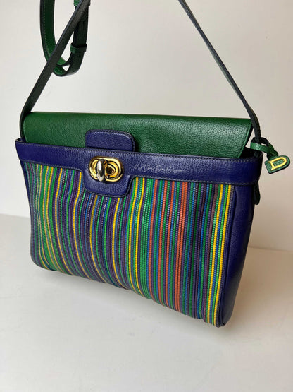 Delvaux Merlot Crossbody / Shoulder Bag Green - Multicolour 1992