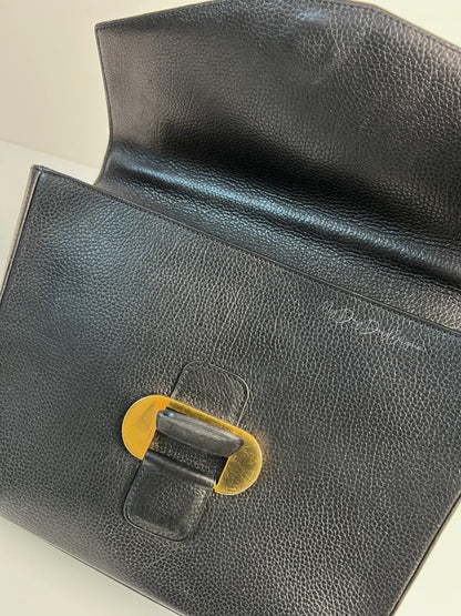 Delvaux Vintage Crossbody / Shoulder Bag Black 1989