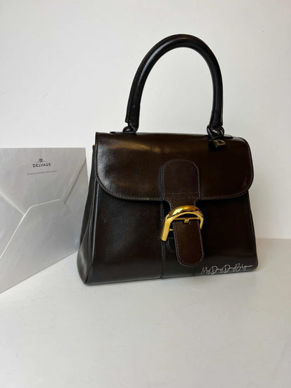 Delvaux Brillant Top Handle Brown 1970's