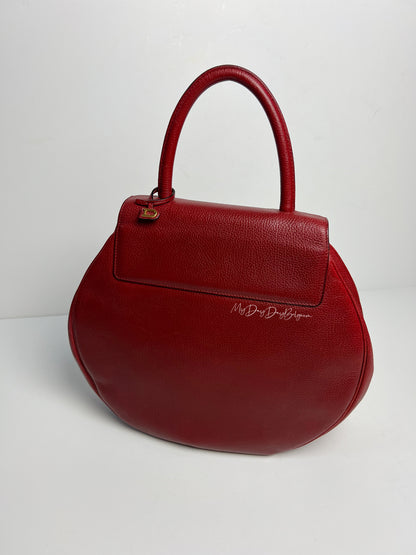 Delvaux Vintage Top Handle Red 1992