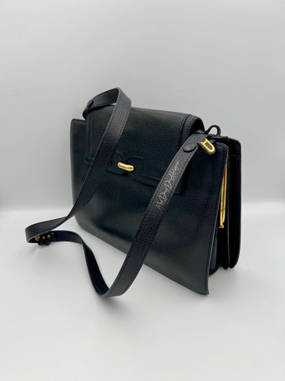 Delvaux vintage crossbody / shoulder bag navy 1991