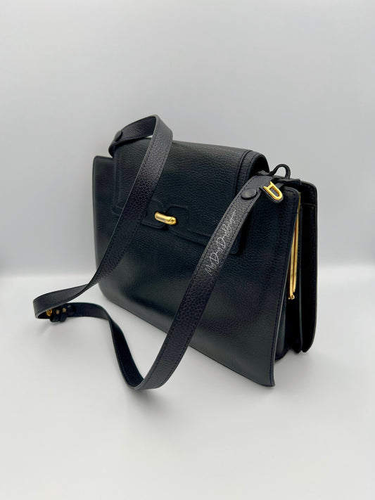 Delvaux vintage crossbody / shoulder bag navy 1991