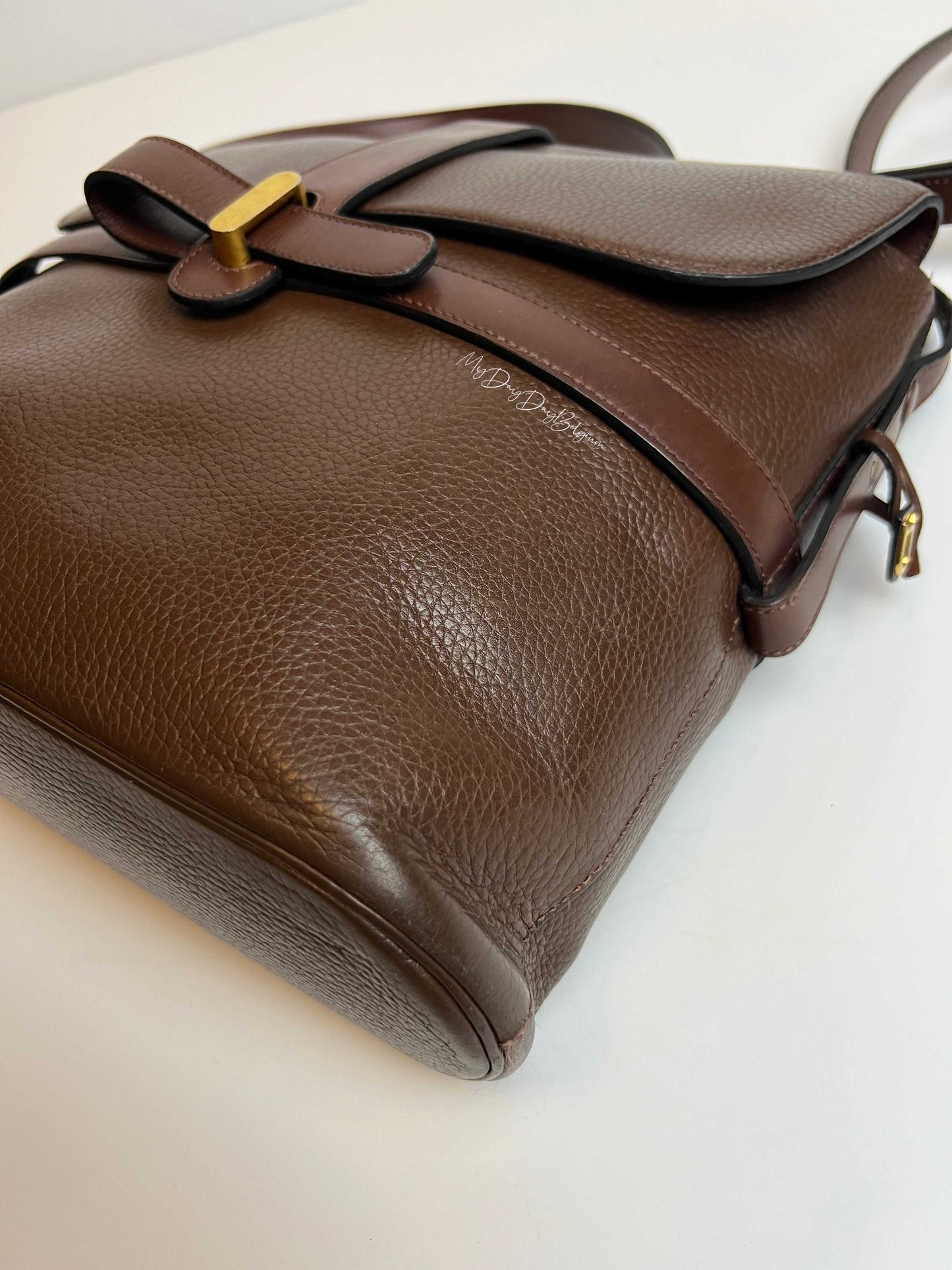 Delvaux vintage brown crossbody bag 1990s