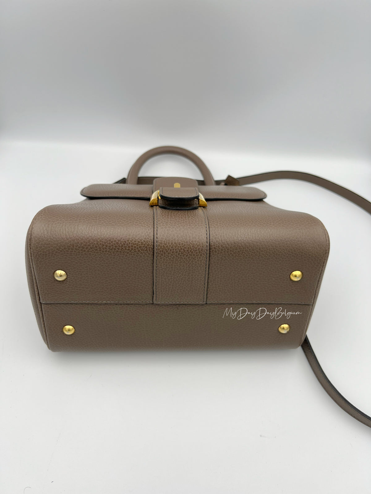 Vintage Delvaux Brillant in Taupe PM early 90s