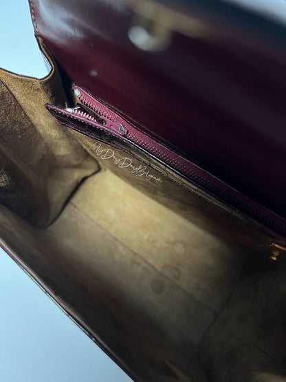 Delvaux Tempête Top Handle Burgundy Red 1970