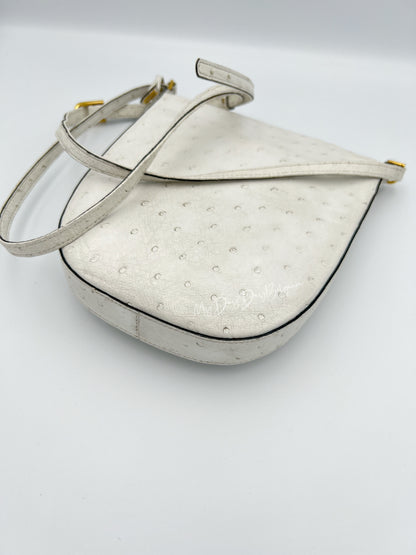 Vintage Delvaux ostrich crossbody 1980’s