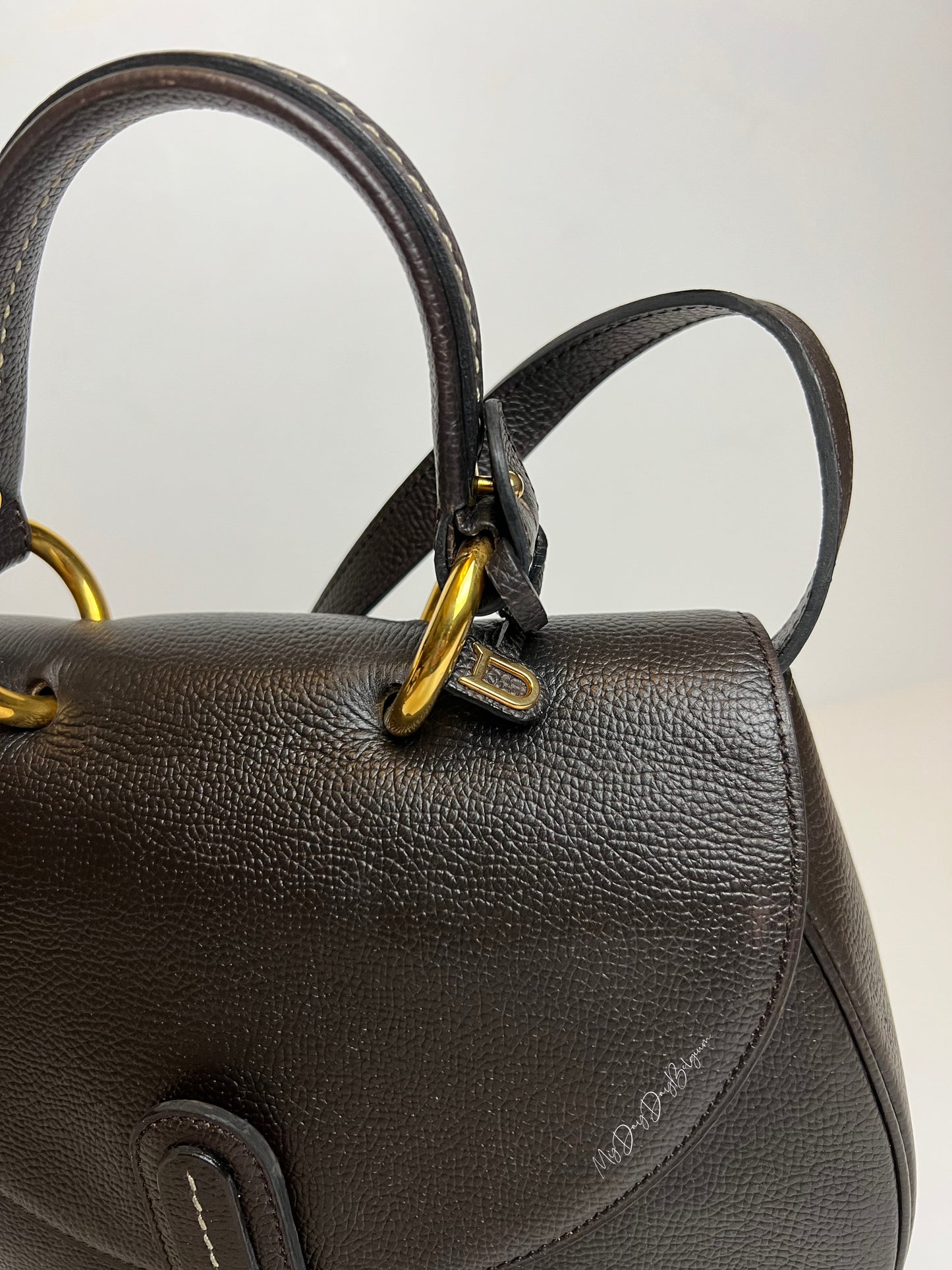 Delvaux Brown surpiqué