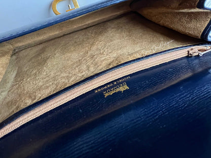 Delvaux Vintage Crossbody / Shoulder Bag Navy Blue 1972