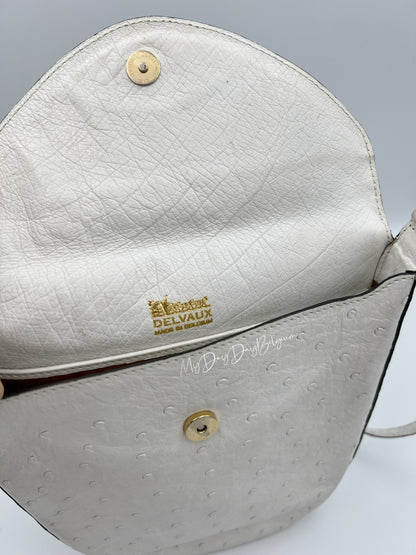 Vintage Delvaux ostrich crossbody 1980’s