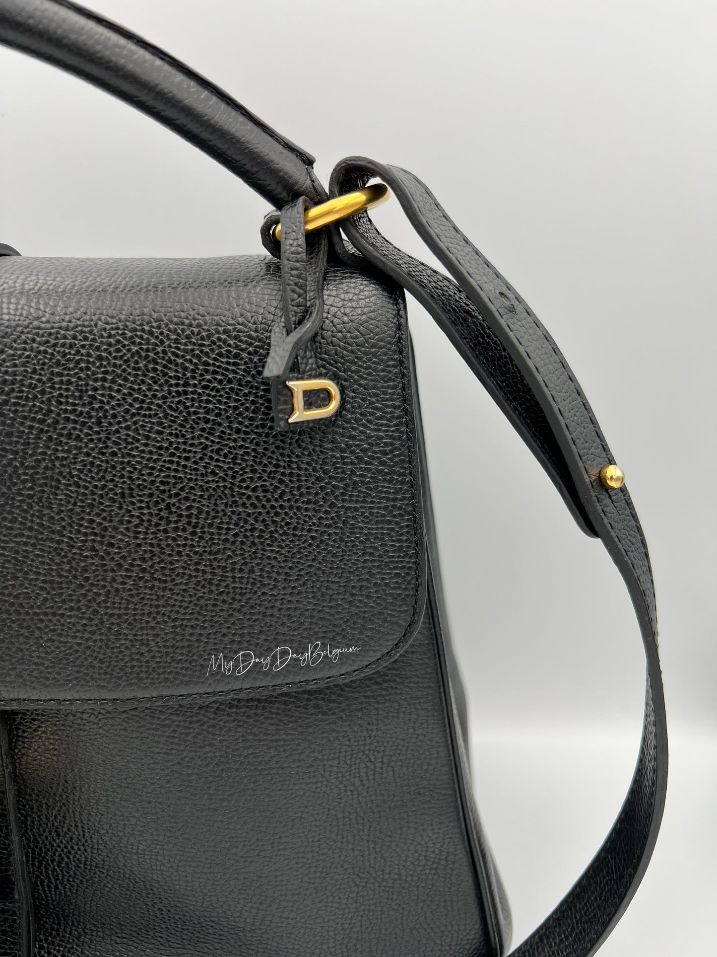 Delvaux Gin Fizz Crossbody / Shoulder Bag Black 1998