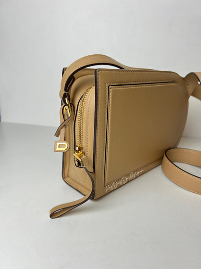 Delvaux Pin Cross Over Zele Calf Latte Crossbody / Shoulder Bag Beige 2022