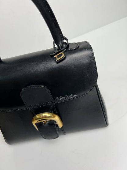 Delvaux Brillant Top Handle Black 1970's