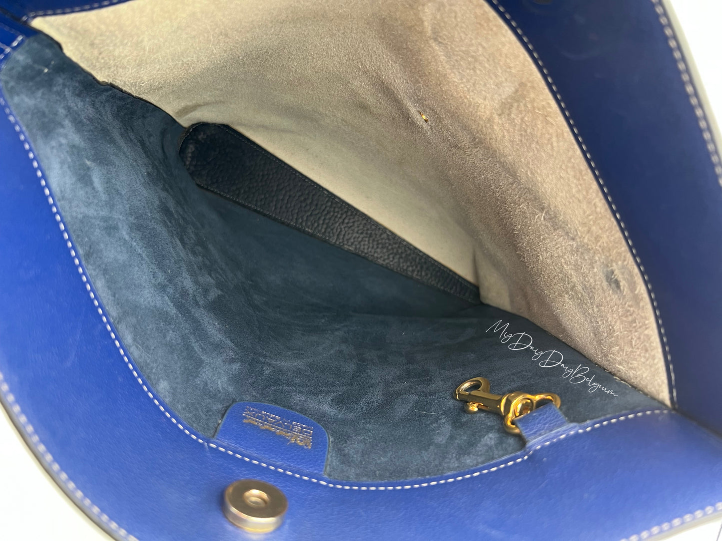 Vintage Delvaux crossbody tri-colour of the 1980s