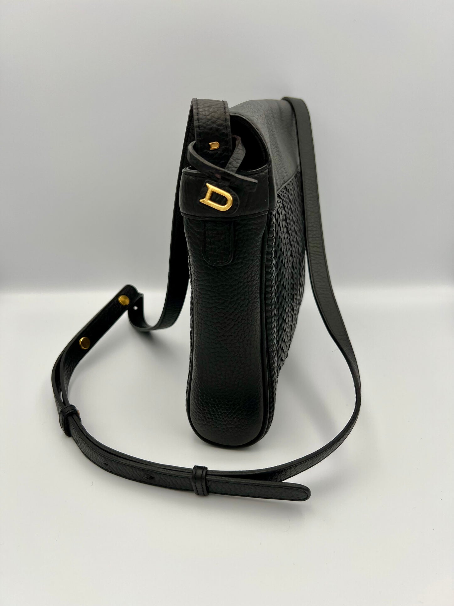 Delvaux Merlot toile de cuir shoulder/crossbody bag MM 1992