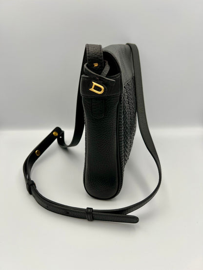 Delvaux Merlot toile de cuir shoulder/crossbody bag MM 1992