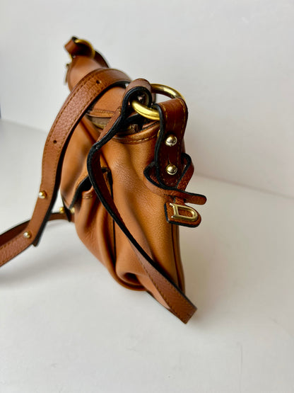 Delvaux Vintage Crossbody / Shoulder Bag Camel 1990's