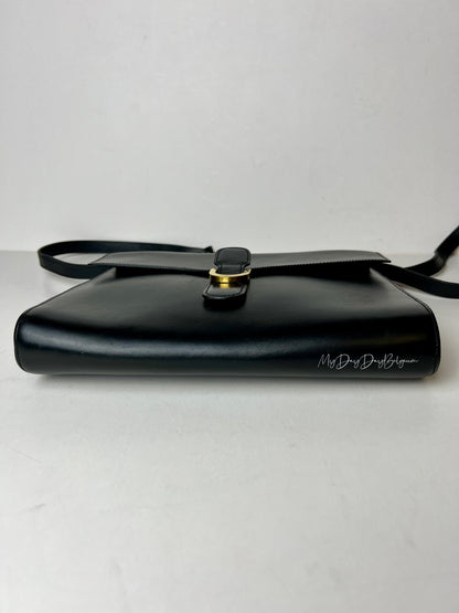 Delvaux Vintage Crossbody / Shoulder Bag Black 1984