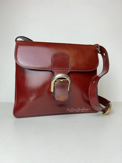 Delvaux Festival Crossbody / Shoulder Bag Burgundy Red 1971