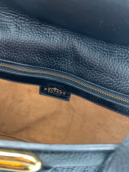 Delvaux Merlot toile de cuir shoulder/crossbody bag MM 1992