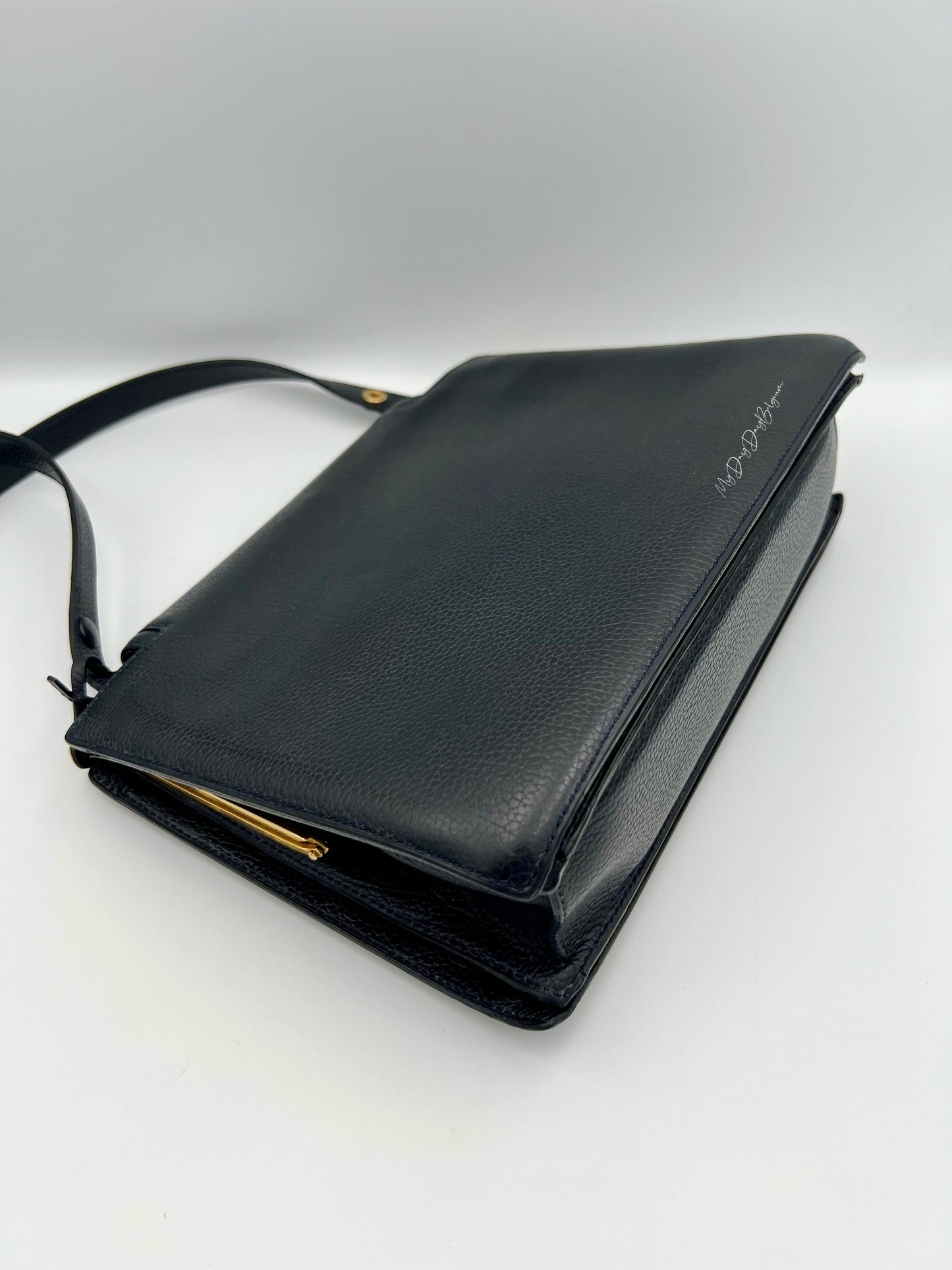 Delvaux vintage crossbody / shoulder bag navy 1991